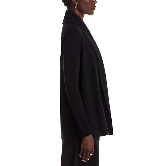 C by Bloomingdale's Cashmere Cable Knit Shawl-Collar Open Front Cardigan Size XS - Picture 4 of 6